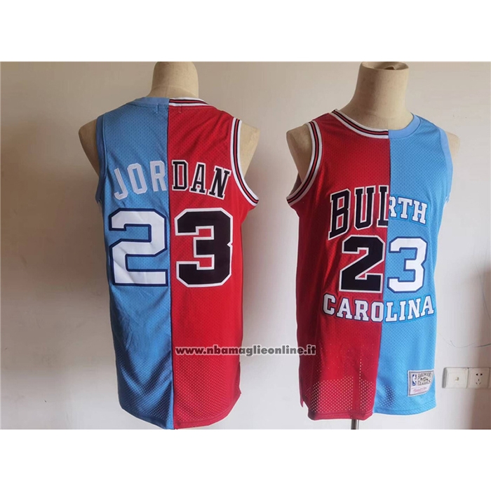 Maglia Chicago Bulls Michael Jordan #23 Split Blu Rosso